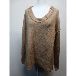 Free People oversized Brookside sweater pull over boho flowy small chunky knit